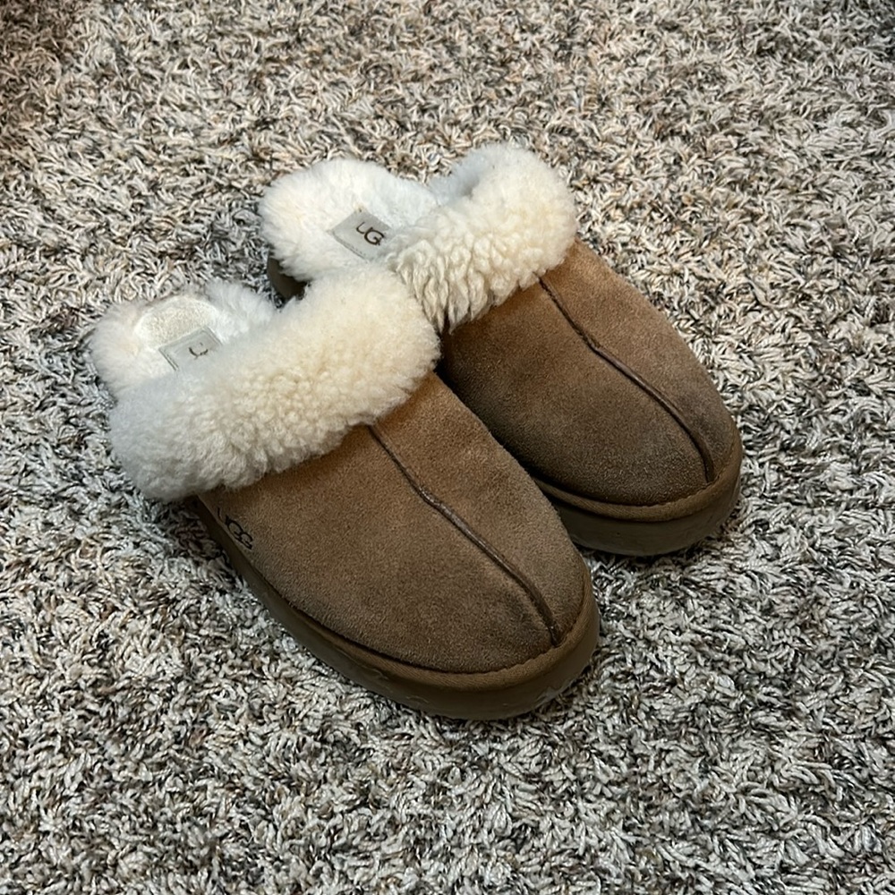 UGG Disquette Platform Slippers Chestnut